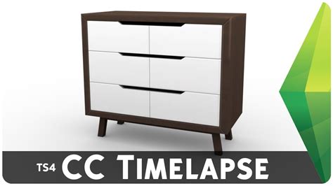 Making Cc For Sims 4 Timelapse Dresser Youtube