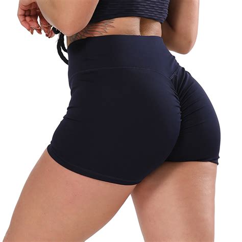 fittoo fittoo women high waisted workout gym booty yoga shorts sports ruched butt lifting