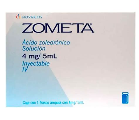 Zometa Ácido ZoledrÓnico 4 Mg 5 Ml 1 Amp Inyectable