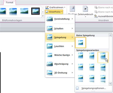 Öffnen sie ihre präsentation in powerpoint 2010, wenn sie eine neue präsentation erstellen möchten, starten sie einfach das programm powerpoint. Hinzufügen oder Ändern eines Effekts für ein Bild - Office ...