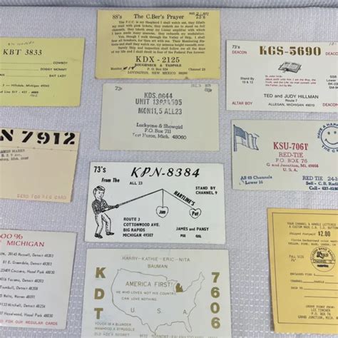 Vintage Radio Cards Amateur Radio Qsl Cards Lot Michigan Qsl Radio Cards 10 Wow 1999 Picclick