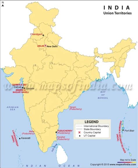 7 Union Territories Of India Map Images And Photos Finder