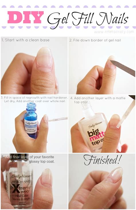 Remove the top layer of acrylic paint or gel before you buff or file the nails. Gel x nail fill - New Expression Nails