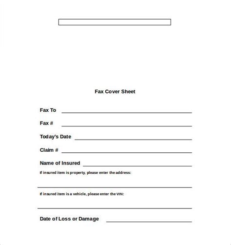 6 Printable Fax Cover Sheet Templates Samples Sample Templates Fax