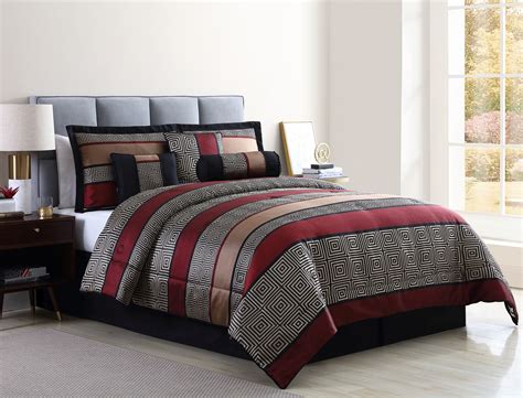 View the red and black bedding sets below or on their product page here. Mainstays Preston Woven Jacquard 7-Piece Comforter Set ...