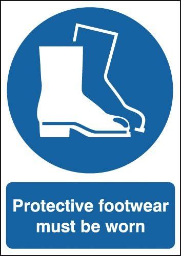 Protective Footwear Must Be Worn Sign Seton