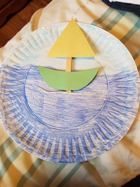 Paper Plate Boat Craft Boat Crafts For Kids Preschool Paper Plates 15