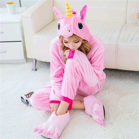 Pink Winter Animal Pegasus Unicorn Pajamas For Women