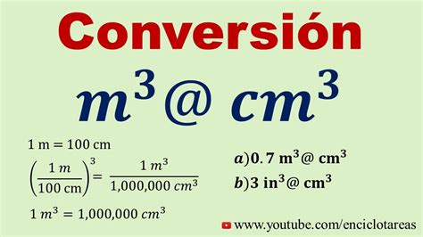 Cómo Calcular La Conversión De Metros Cúbicos A Centímetros Cúbicos