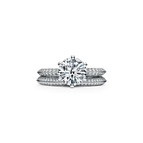 You enjoy top class service the moment you walk through the doors (you won't even need to lift your hand to open the door). Pave Tiffany® Setting Engagement Ring with a Pavé Diamond Band in Platinum | Tiffany setting ...