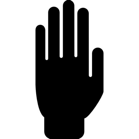 Stop Hand Silhouette Free Gestures Icons