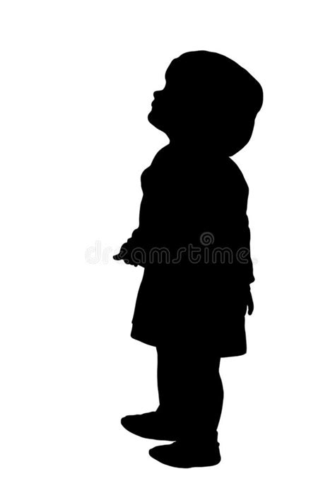 Silhouette Of A Little Girl Stock Vector Illustration Of Profile