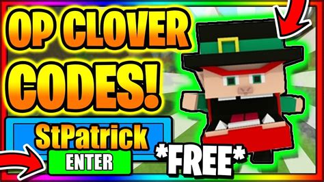 In this video i will be showing you awesome new working codes in giant simulator for october 2020! ALL *NEW* SECRET OP WORKING CODES! ☘️CLOVERS UPDATE☘️ ...