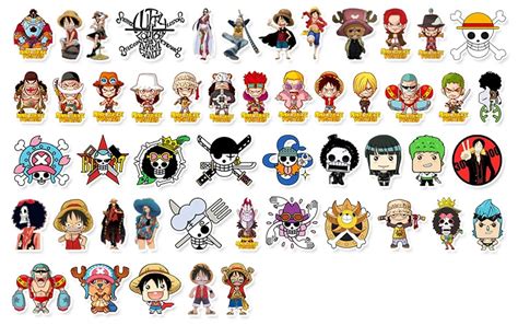 50pcs One Piece Japan Cartoon Vinyl Sticker For Boy Home Phone Case