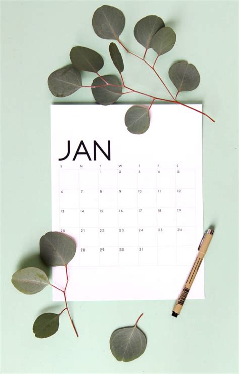 Free Printable Modern 2021 Monthly Calendar And Planner A Piece Of Rainbow