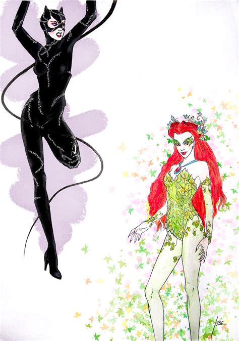Catwoman And Poison Ivy By Burtim On Deviantart