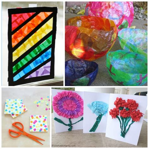 Beautiful Tissue Paper Crafts For Kids | What Can We Do With Paper And Glue