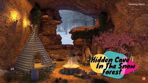 Sleep In A Cozy Warm Snowy Cave Winter Ambience With Bonfire And
