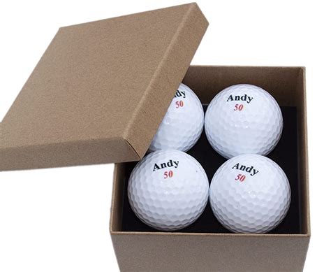 Pack Of 4 Personalised Golf Balls T For Golfer Uk Handmade