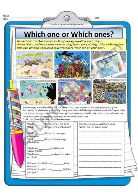 Practice Using Which One Or Which Ones Esl Worksheet By