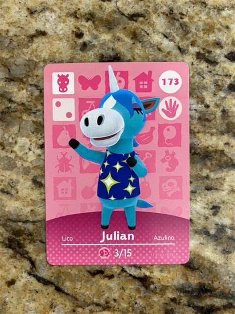 Animal Crossing Series 2 Julian 173 Amiibo Card Never Scanned Ebay