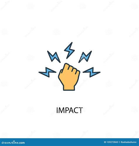 Impact Concept 2 Colored Icon Simple Stock Vector Illustration Of