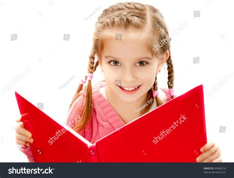 Sweet Happy Little Girl Reading Book Stock Photo 93463216 Shutterstock