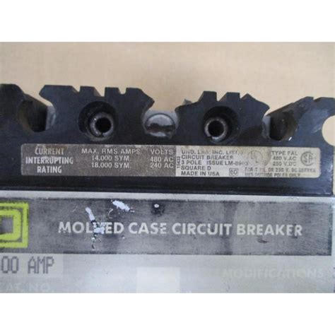 Square D Fal34100 100a Molded Case Circuit Breaker Used Mara Industrial