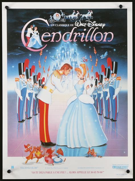 cinderella 1950 original r1986 french movie poster original film art vintage movie posters