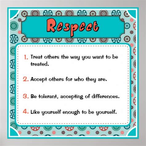 Character Traits Posters Respect 1 Of 6 Poster Zazzle
