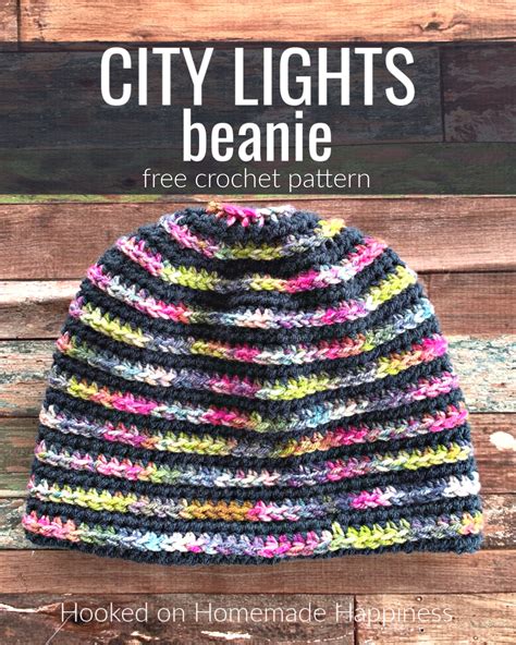 City Lights Beanie Crochet Pattern Cal For A Cause Hooked On