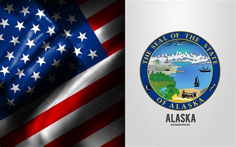 1920x1080px 1080p Free Download Seal Of Alaska Usa Flag Alaska