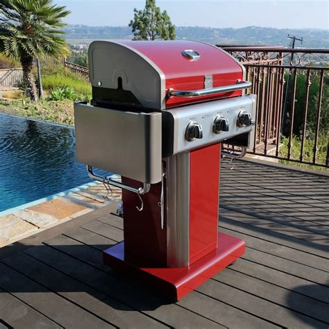 Kenmore Red 3 Burner Liquid Propane Gas Grill In The Gas Grills