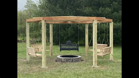 How To Build Fire Pit Porch Swing By Yourself Youtube