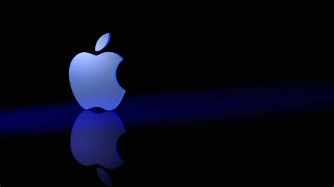 Blue Gradient Apple Logo 1280 X 720 Hdtv 720p Wallpaper