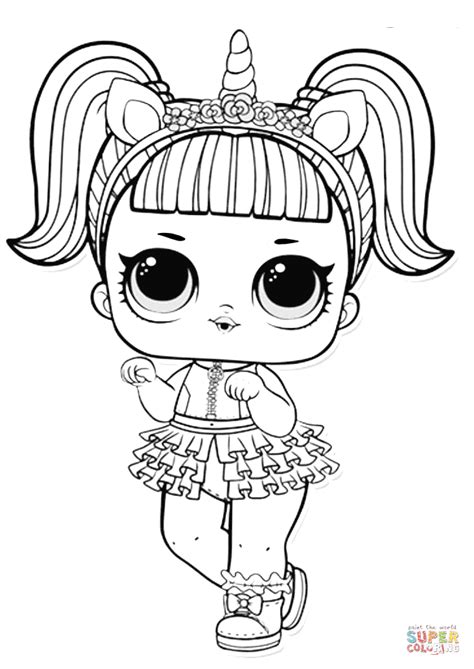 Lol printable coloring pages new free doll pet colouring sheets. LOL Surprise Doll Unicorn | Super Coloring | Unicorn coloring pages, Kitty coloring, Cat ...