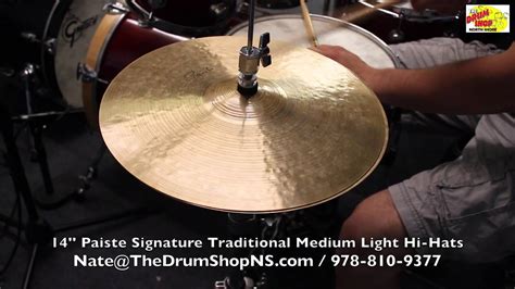 Paiste Signature Traditional Medium Light Hi Hats 14 The Drum Shop