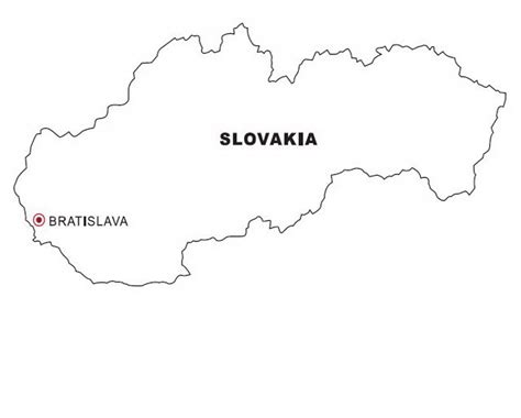 colorea tus dibujos mapa de eslovaquia para colorear