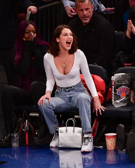 Bella Hadids Hilarious Courtside Facial Expressions Are Everything