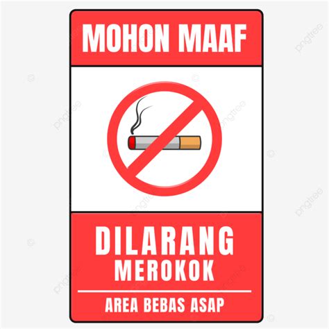 Stiker Peringatan Dilarang Merokok Dilarang Merokok Bebas Asap
