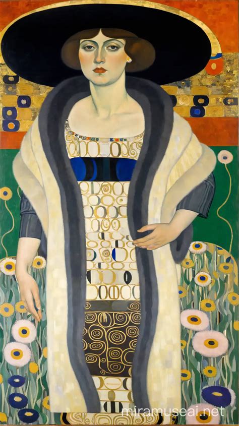 Gustav Klimt Adele Bloch Bauer Ii Midcentury Portrait Muse Ai