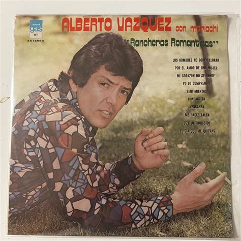 Alberto Vazquez And Mariachi Rancheras Romanticas 1975 Mexican Lp Still