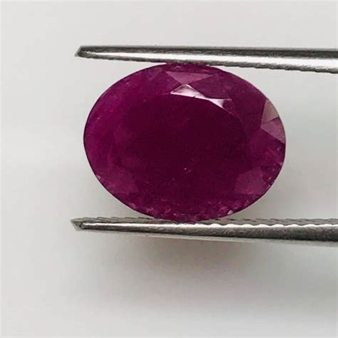 Natural Loose Ruby 5 Carat Oval Cut Ruby 13x10 Mm Ruby Etsy