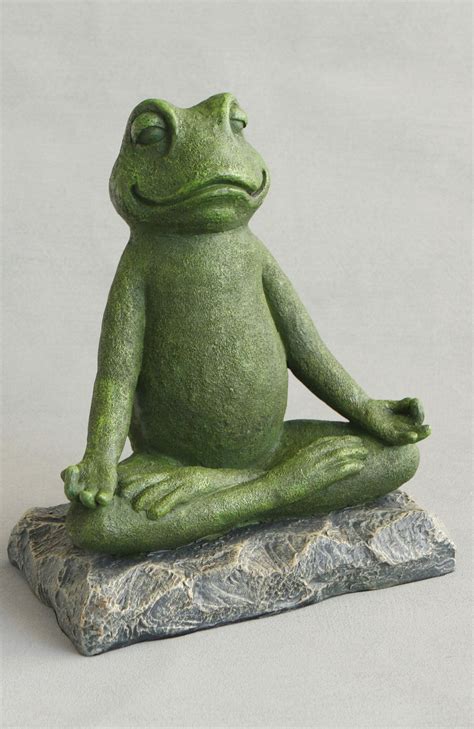 Meditating Garden Yoga Frog Statue By Buddha Groove Frog Statues
