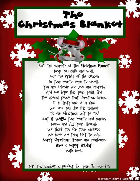 The Christmas Blanket Poem To Give With A Blanket Christmas