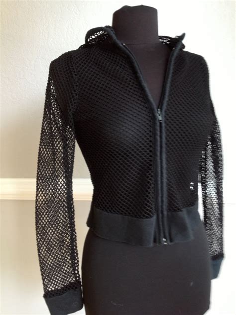 Shop 27 top zipper hoodie jacket coat and earn cash back all in one place. Black Fishnet Zip-up Hoodie Jacket