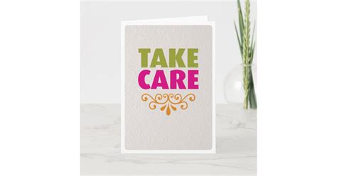 Take Care Get Well Soon Card