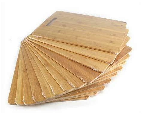 12pc Bulk 15x11 Rectangular Plain Bamboo Cutting Board For