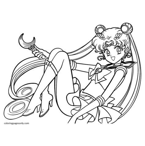 Chibi Sailor Cosmos Coloring Pages Sailor Moon Coloring Pages