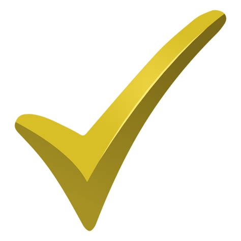 Yellow Check Mark Transparent Png And Svg Vector File